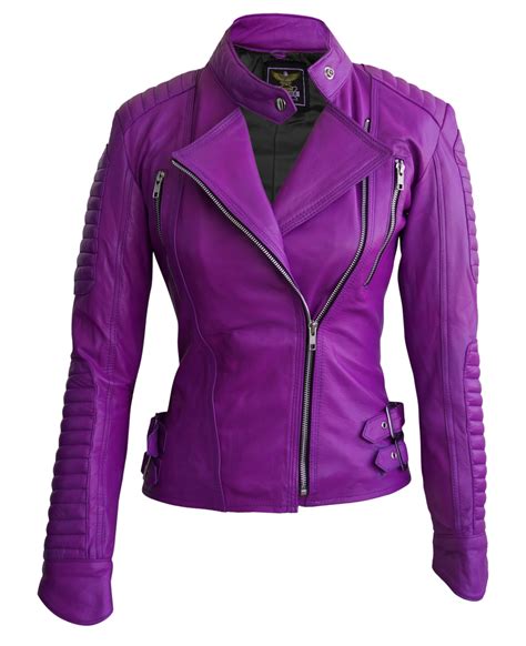 ladies purple jackets.